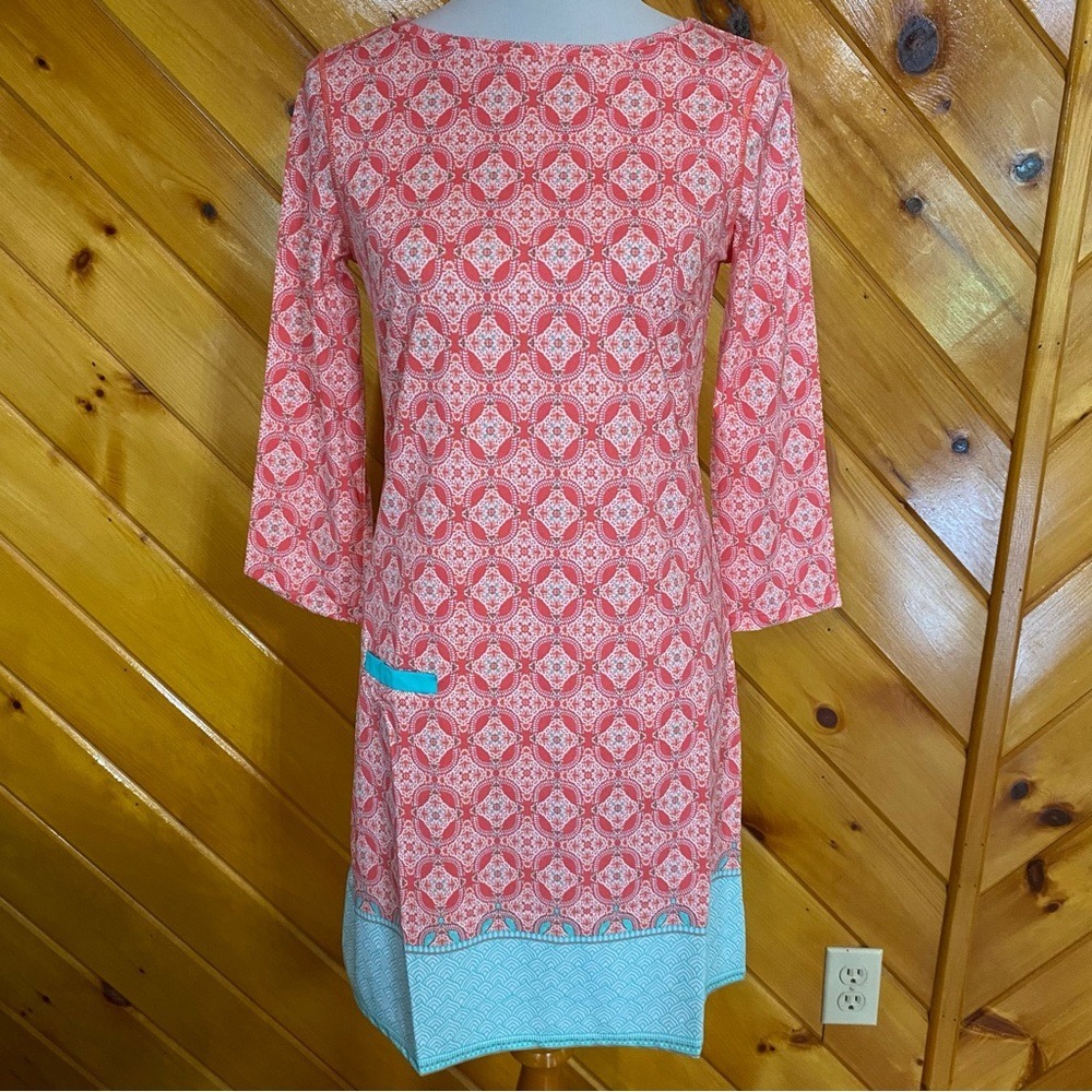 Cabana Life NEW Coral Tides Dress NWT Small UPF 50 Sun Protection Turquoise Aqua